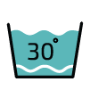 Doporučená teplota praní deky je 30°C